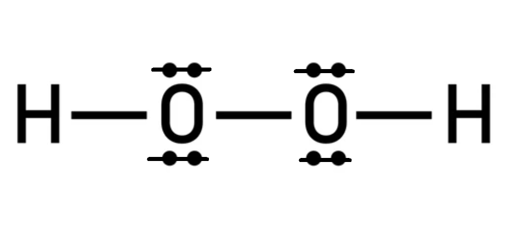 Peroxyde H2O2 : liaison O-O